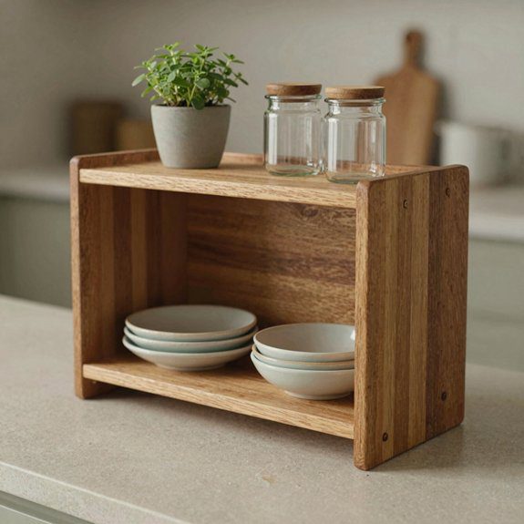 narrow floating kitchen shelf