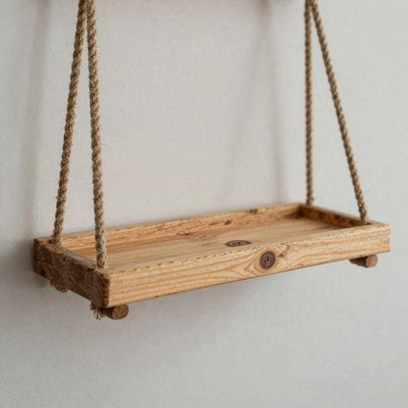 natural rope hanging shelf