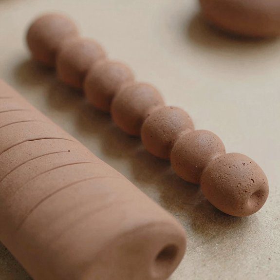 pressed clay leaf texture magic