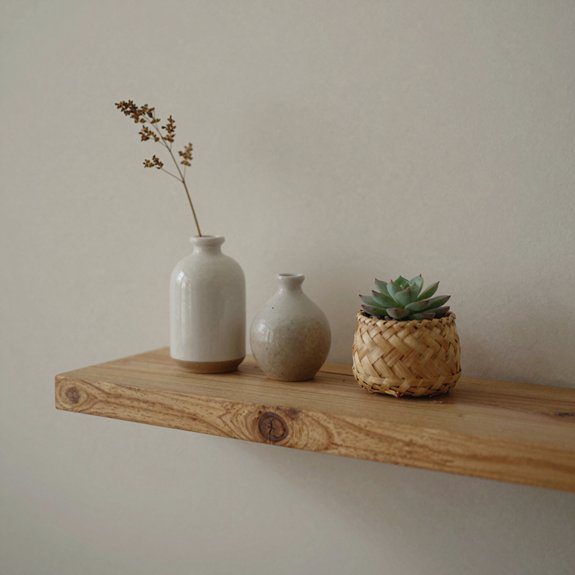 renter friendly floating corner shelf
