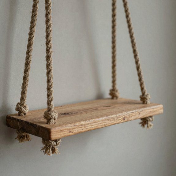 thick rope knotted shelf