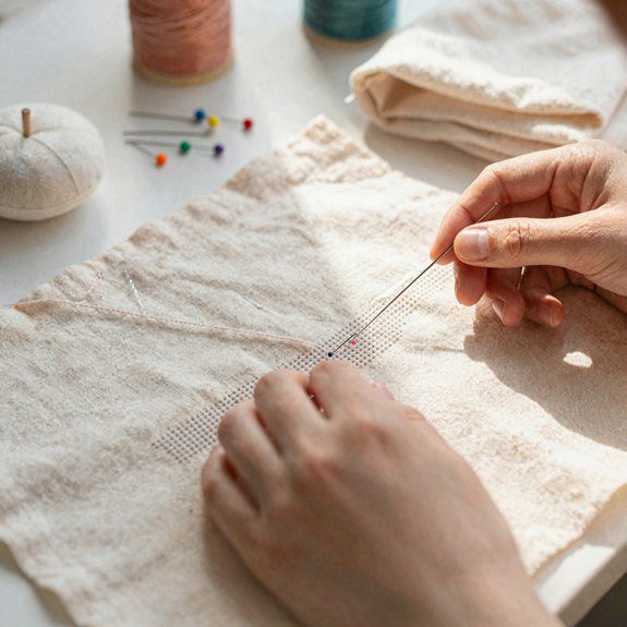 turn scraps into drawstring pouches