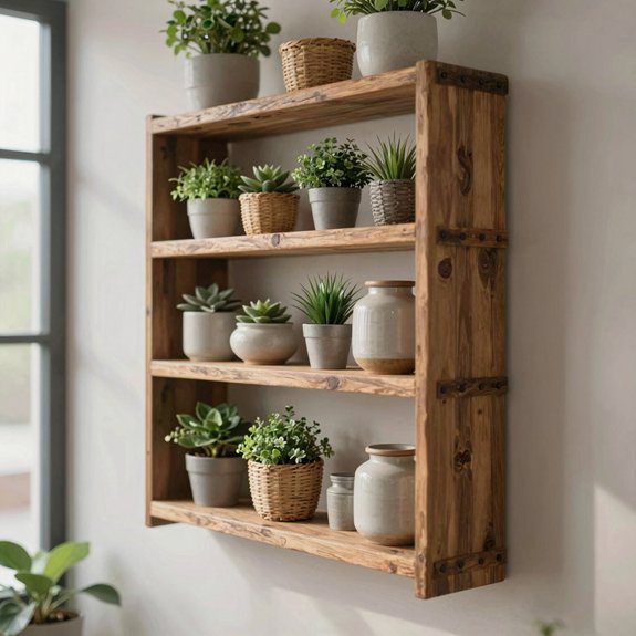 vertical rope hanging shelf