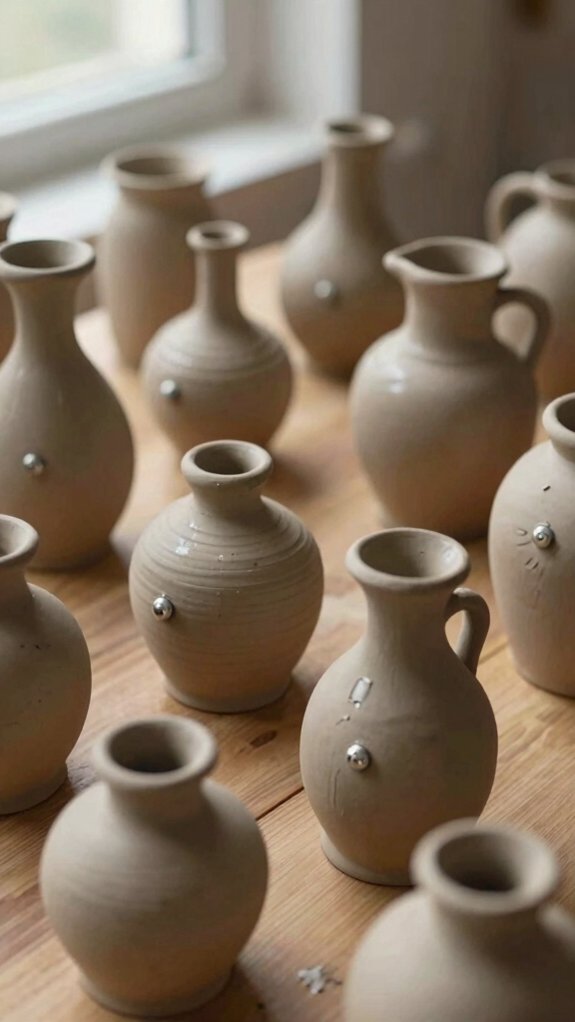 air dry clay magnet vases