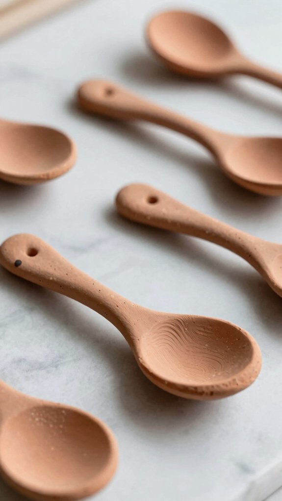 air dry clay salt spoon diy