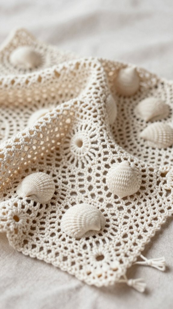 airy lace crochet eyelets