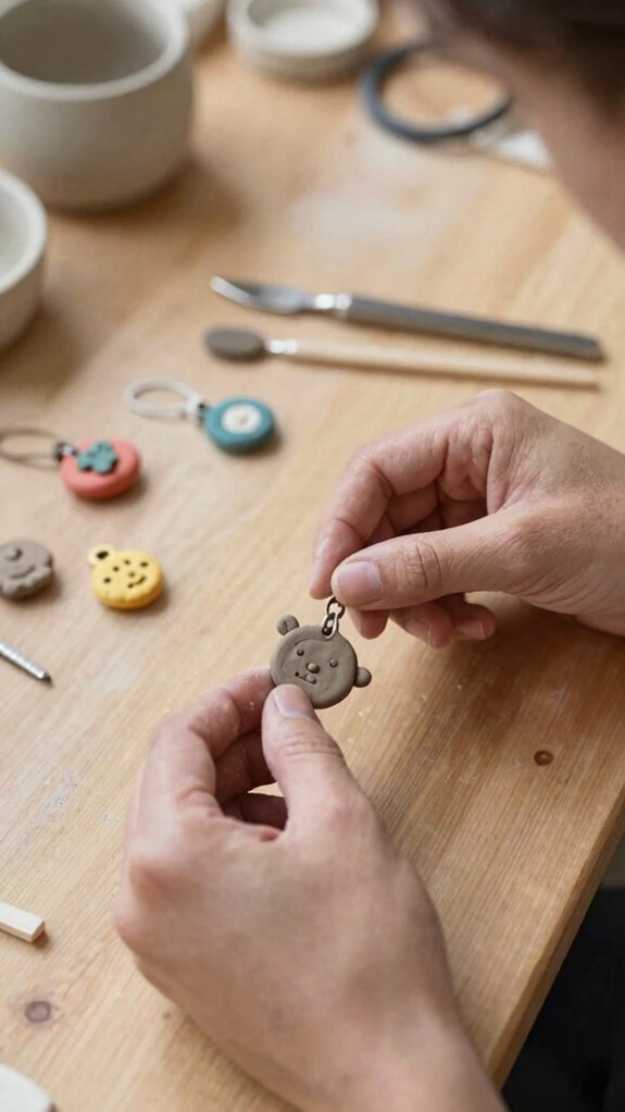 bake small flat charm loops