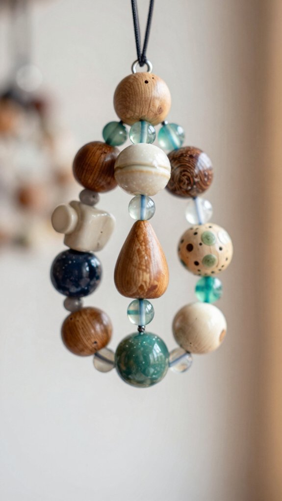 beaded car mirror charms