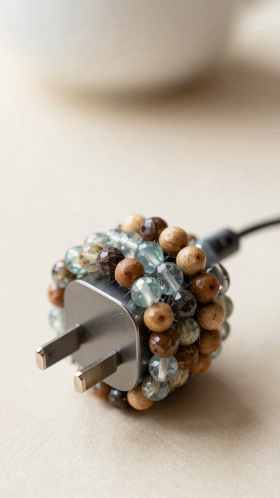 beaded charger cable shield