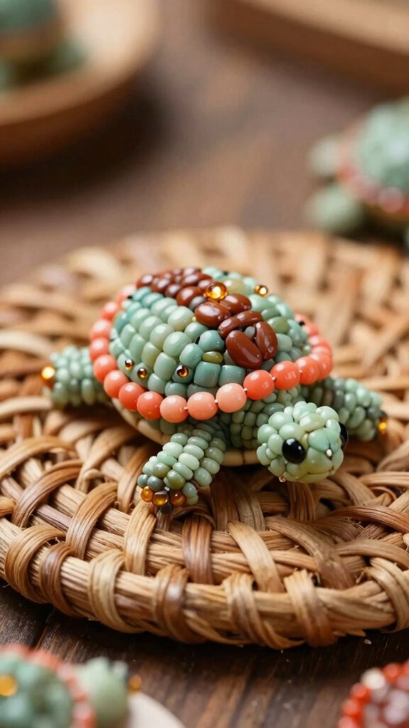 beaded turtle brick stitch chart