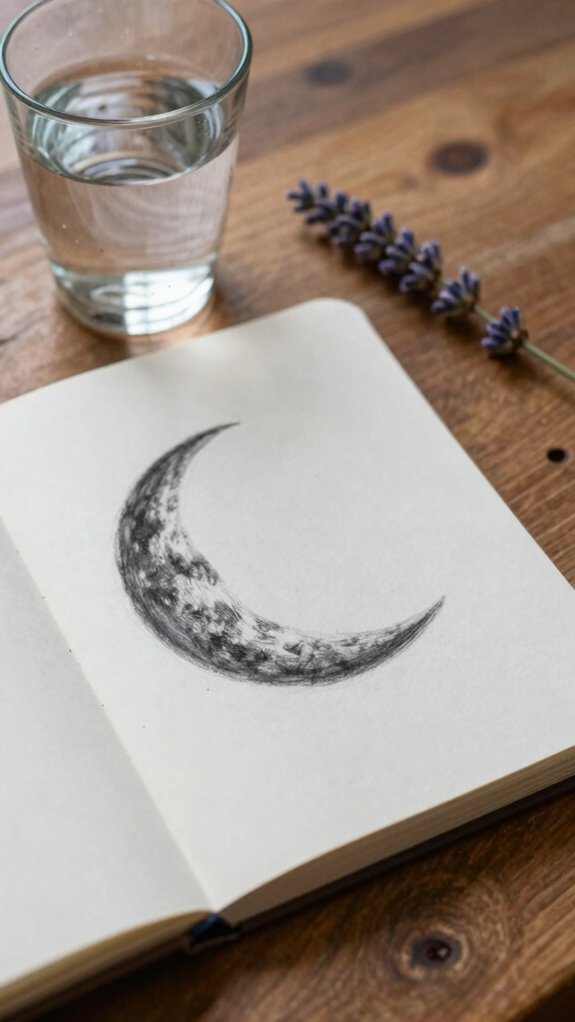 beginner crescent moon sketches