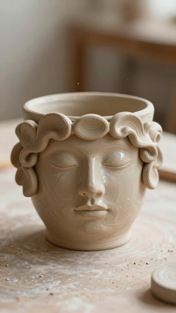 beginner face flower pot