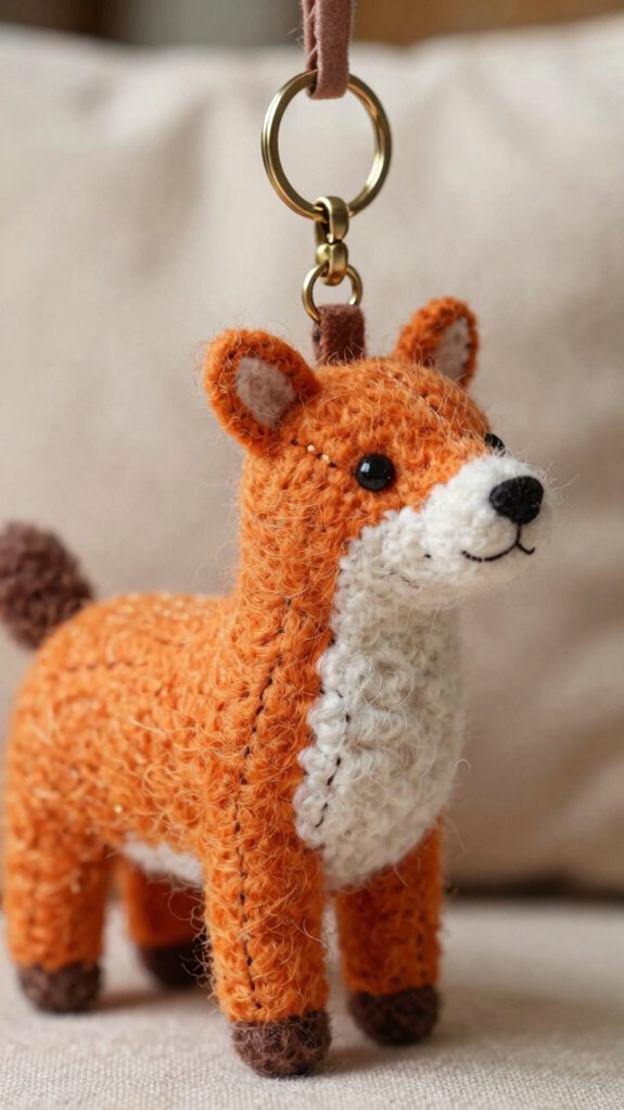 beginner felt animal keychains