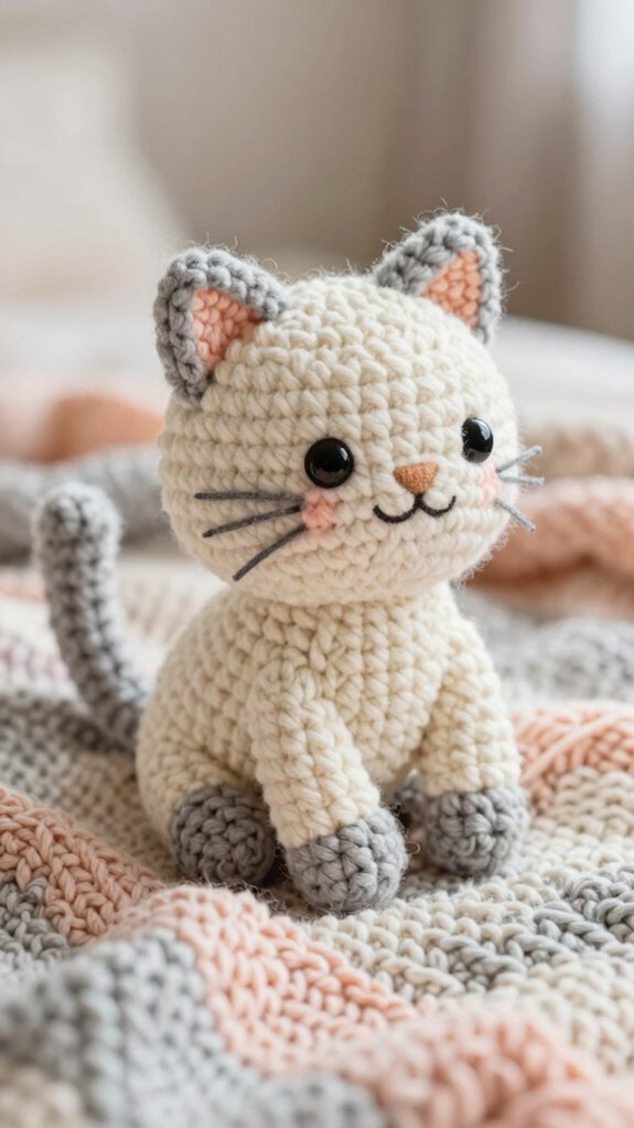 beginner friendly chubby crochet kitten