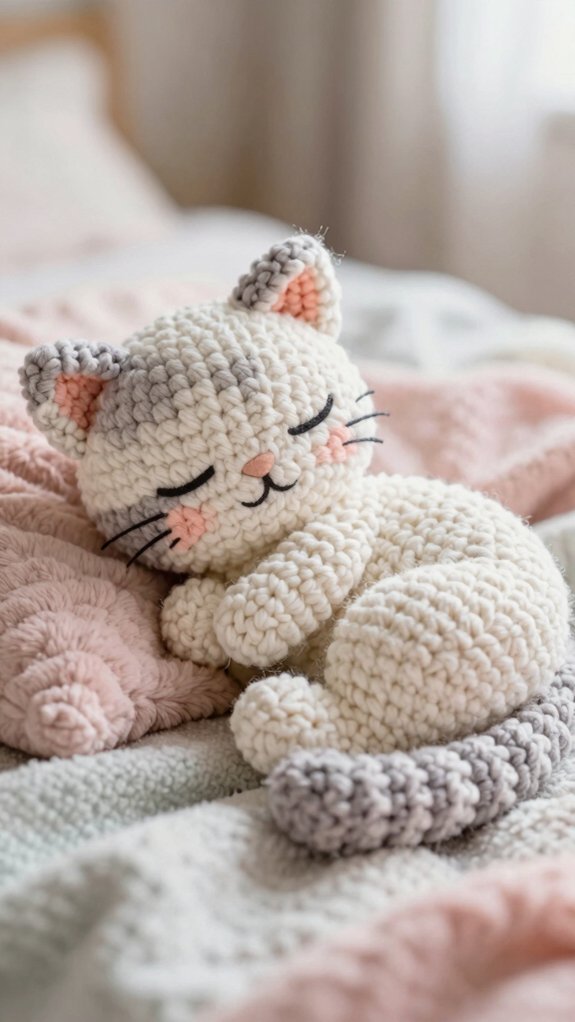 beginner friendly sleeping cat plush