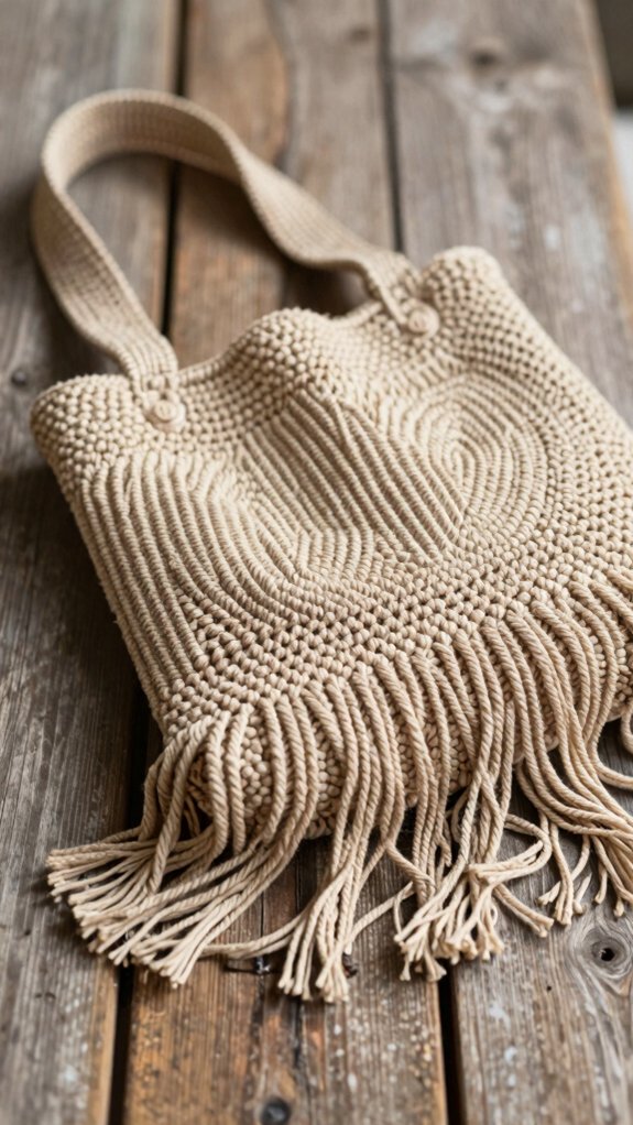 boho fringe laptop tote