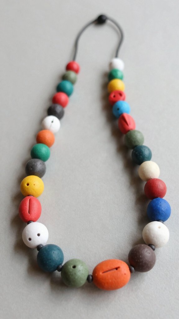 bold polymer clay statement necklace