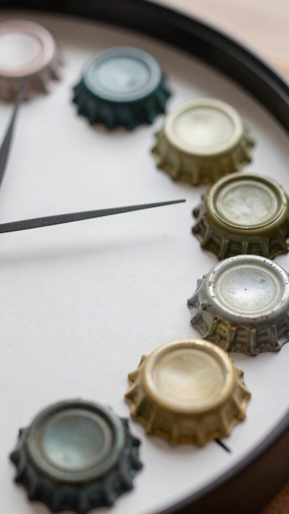 bottle cap clock with kit
