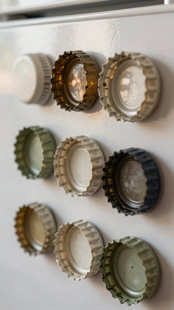 bottle cap fridge star magnets