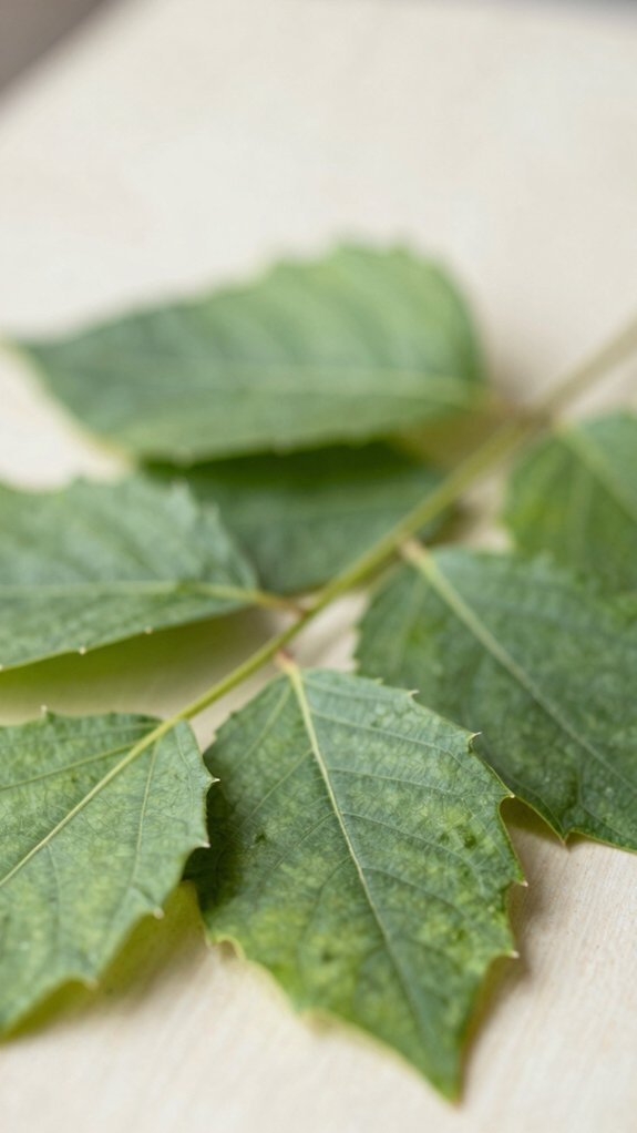 calm botanical leaf sketches