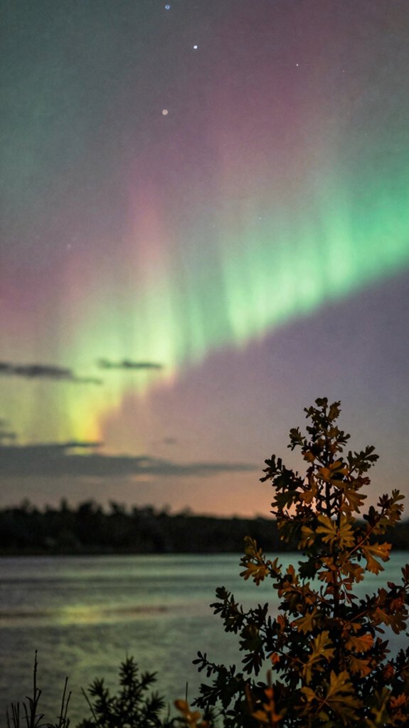 calm magical night sky glow