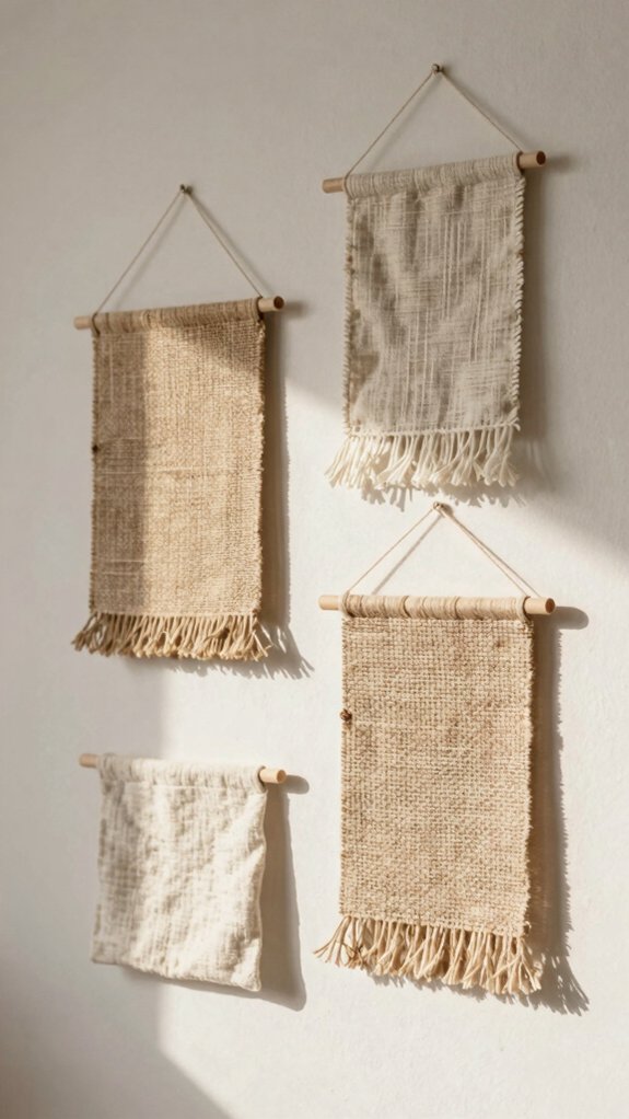 calm minimal textile wall art