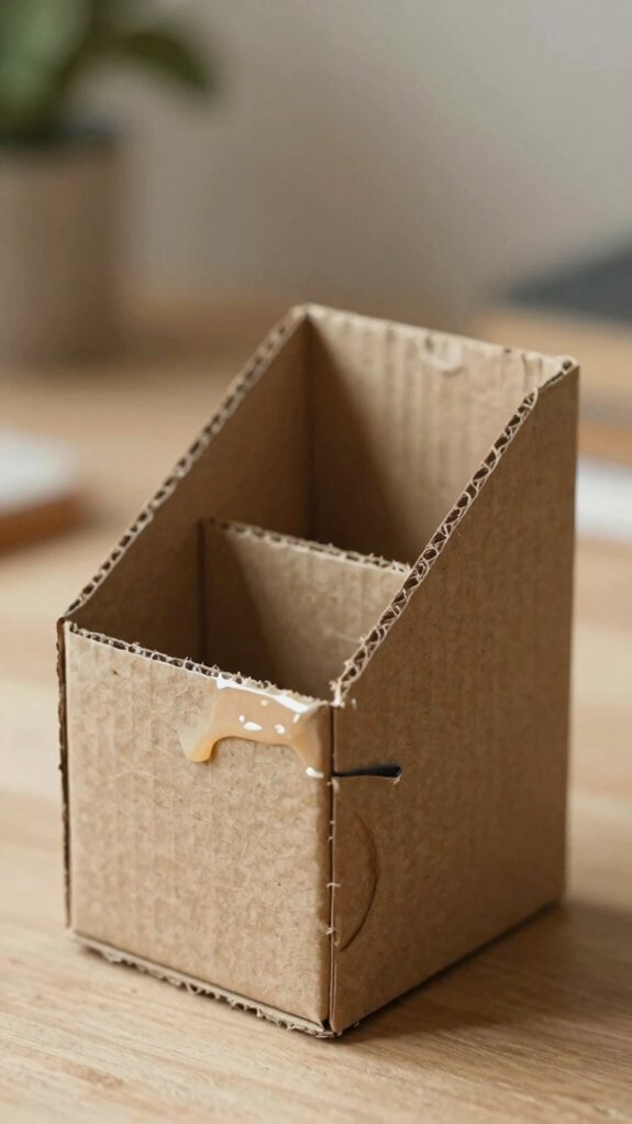 cardboard pencil organizer upgrade