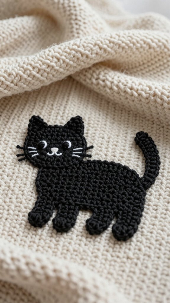 classic crochet black cat