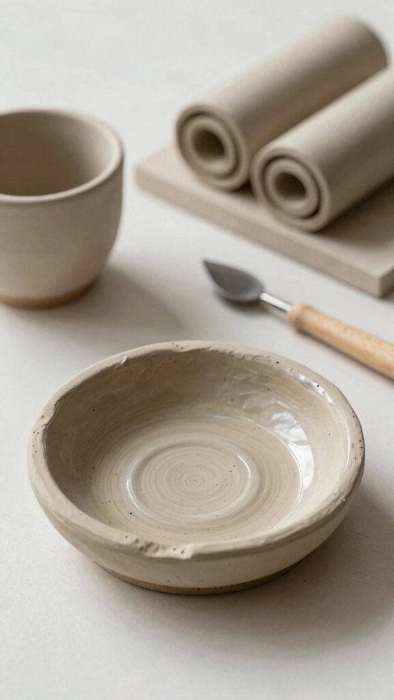 clay soap dish with drainage