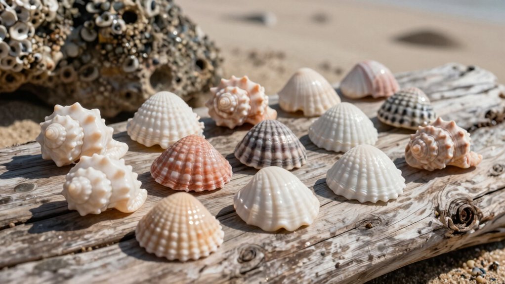 coastal sea shell display