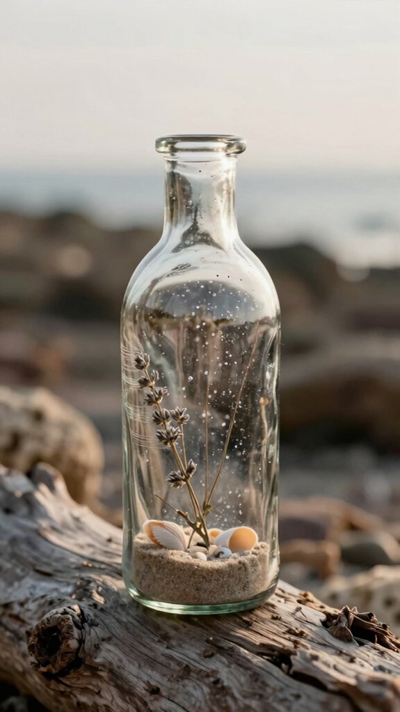 coastal vinyl shell vase