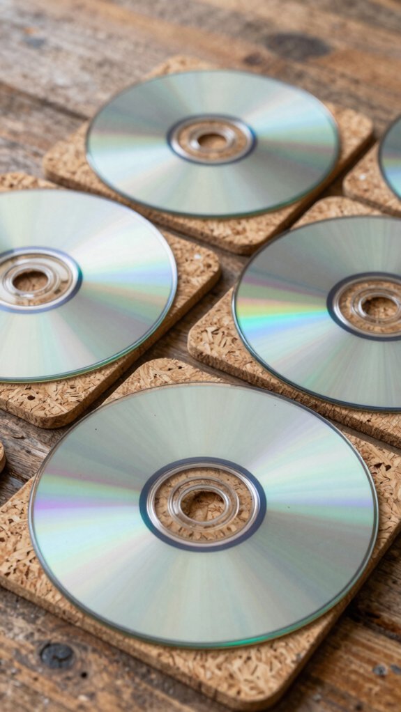 colorful cd coaster set