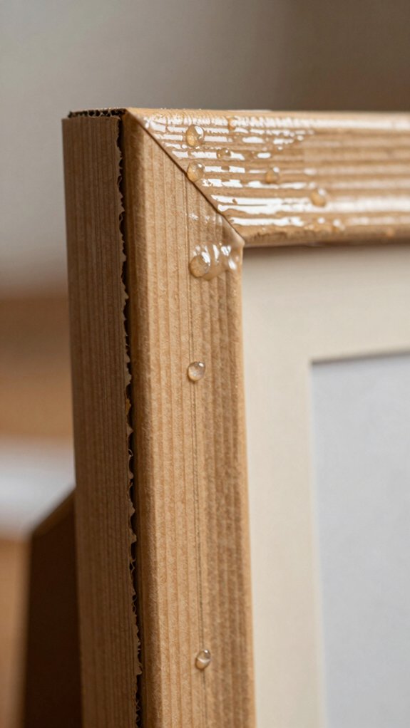corrugated faux wood frame