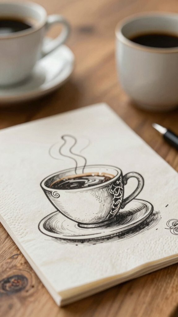 cozy coffee cup doodle