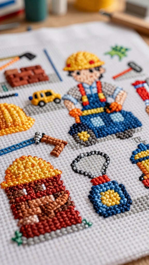 cozy construction paw patrol stitch