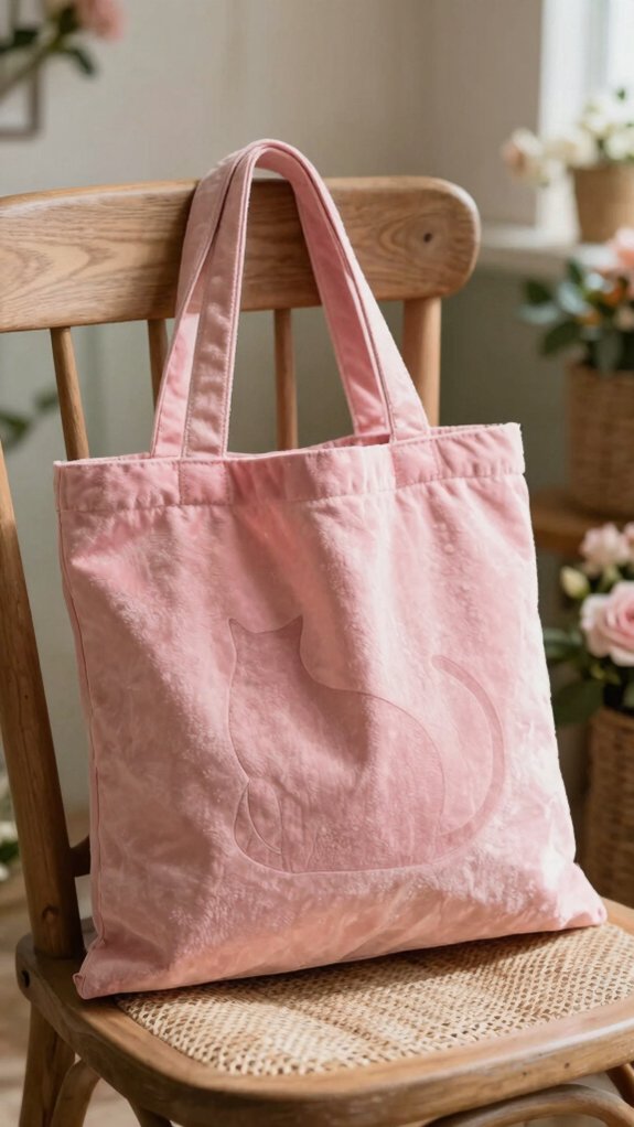 cozy cottagecore cat tote