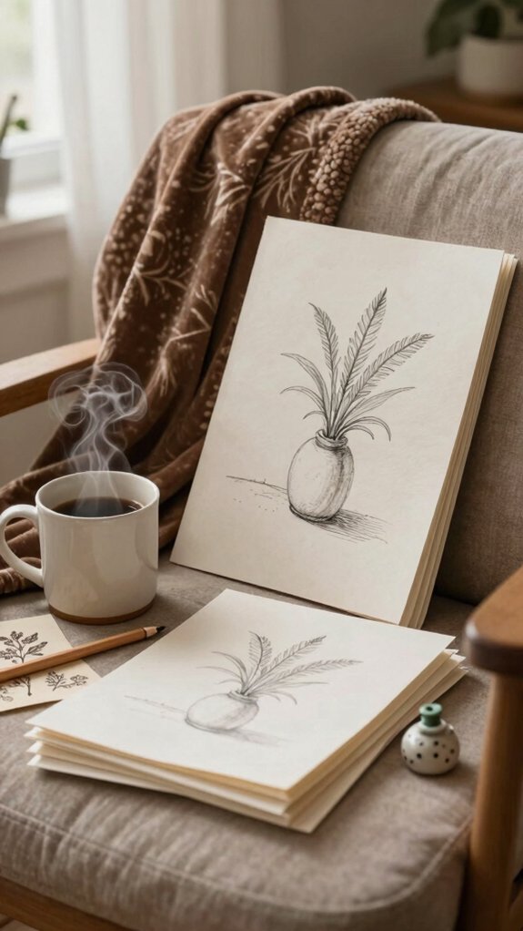 cozy reading corner sketch ideas