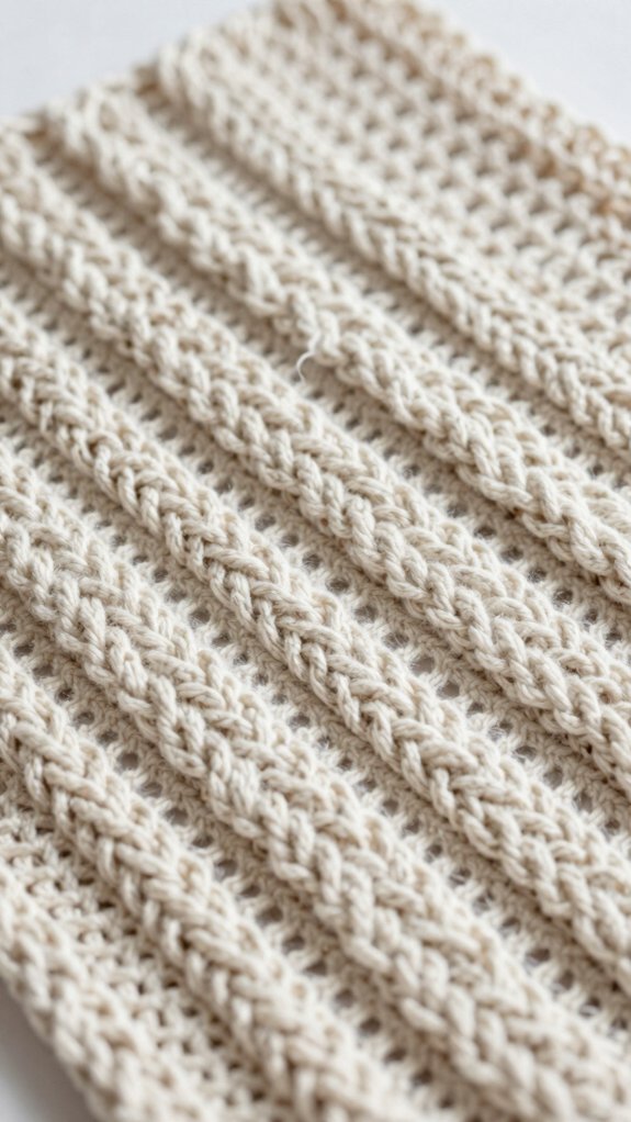crochet cable stitch square