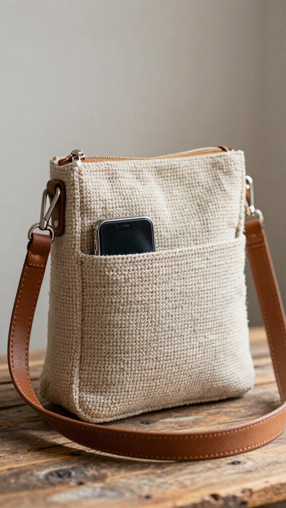 crochet phone crossbody bag