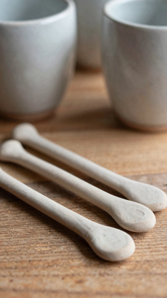 cute air dry clay drink stirrers
