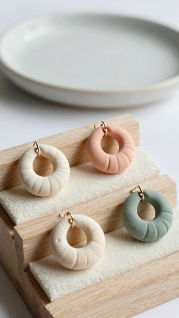 cute air dry clay earring holder