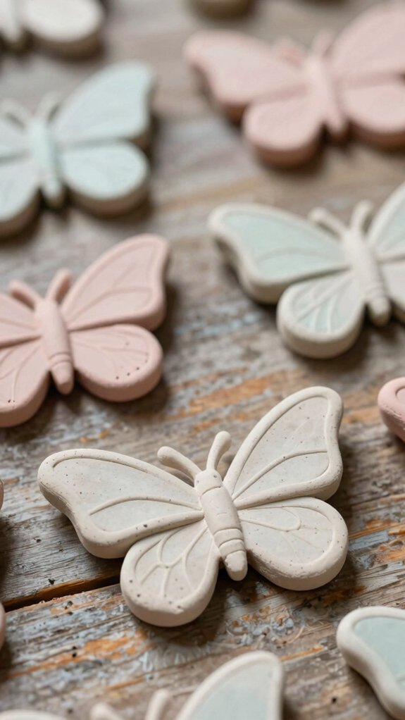 cute butterfly clay magnet set