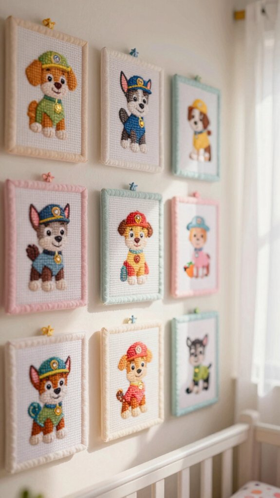cute paw patrol nursery motifs