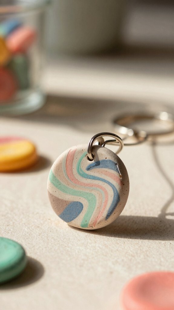 cute polymer clay keychain charms
