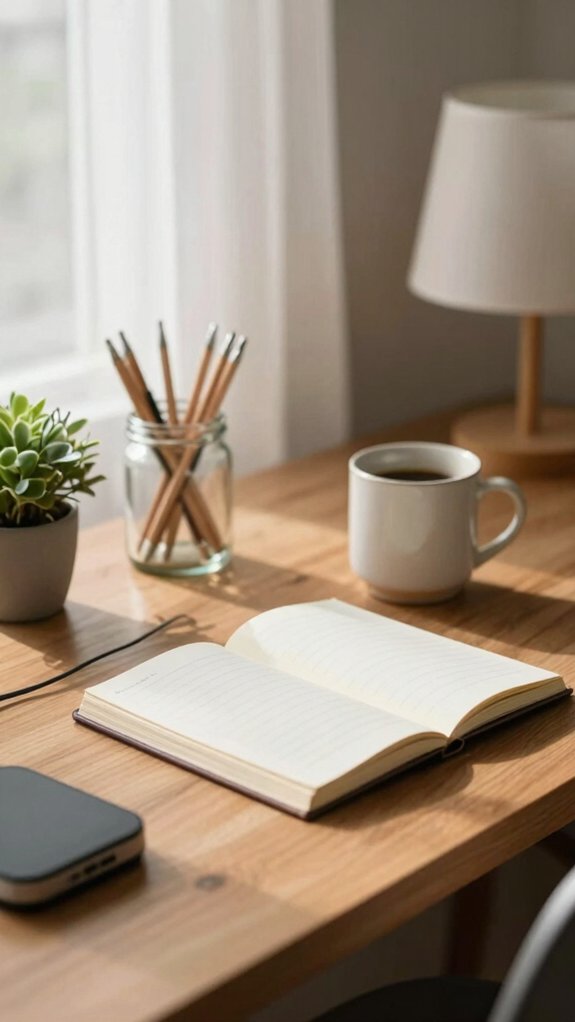 desk essentials within reach