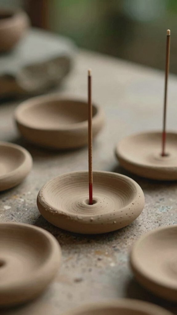 diy air dry clay incense tray