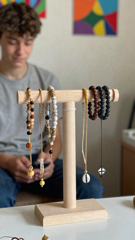 diy boho necklace holder display