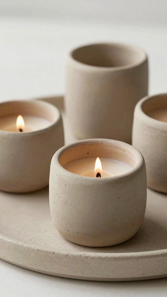 diy clay heart tea light holder