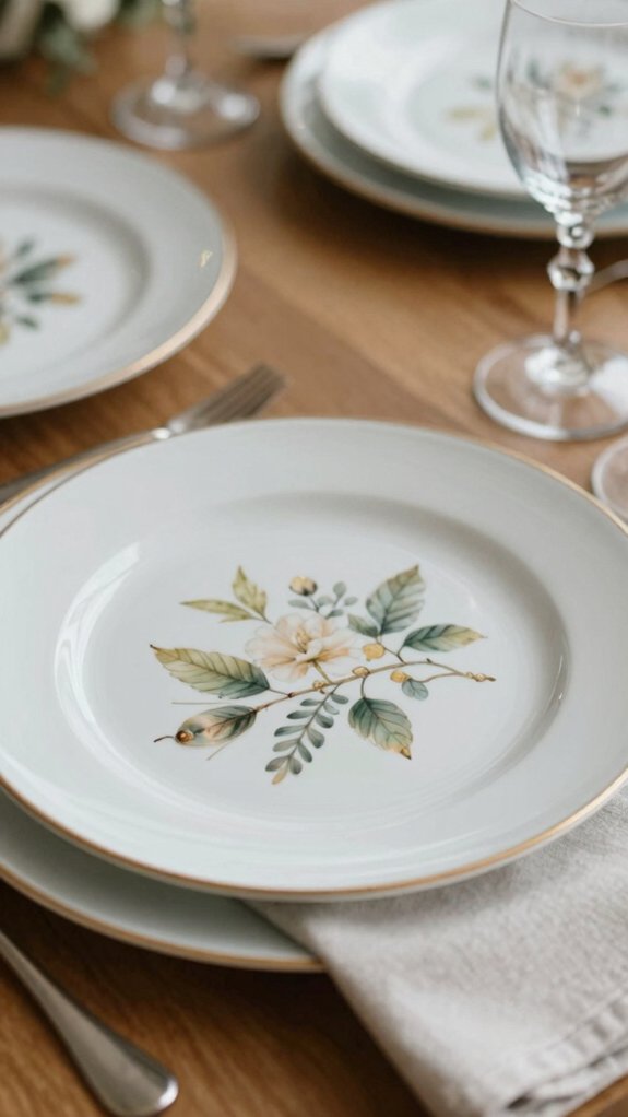 diy painted place card chargers