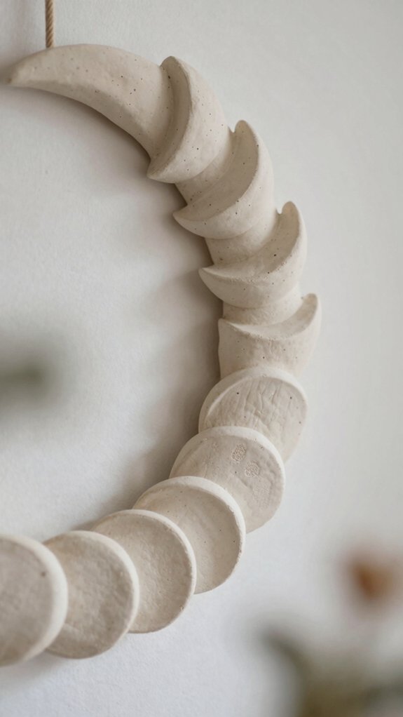 dreamy clay moon wall hanging